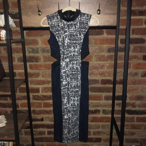 Rachel Roy Cut Out Sheath Midi - Sz 2 - Picture 1 of 15